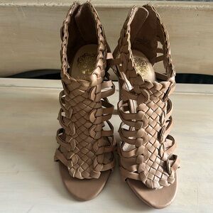 Vince  Camuto-Alaizah Woven Cone-Heel Sandal NWOT